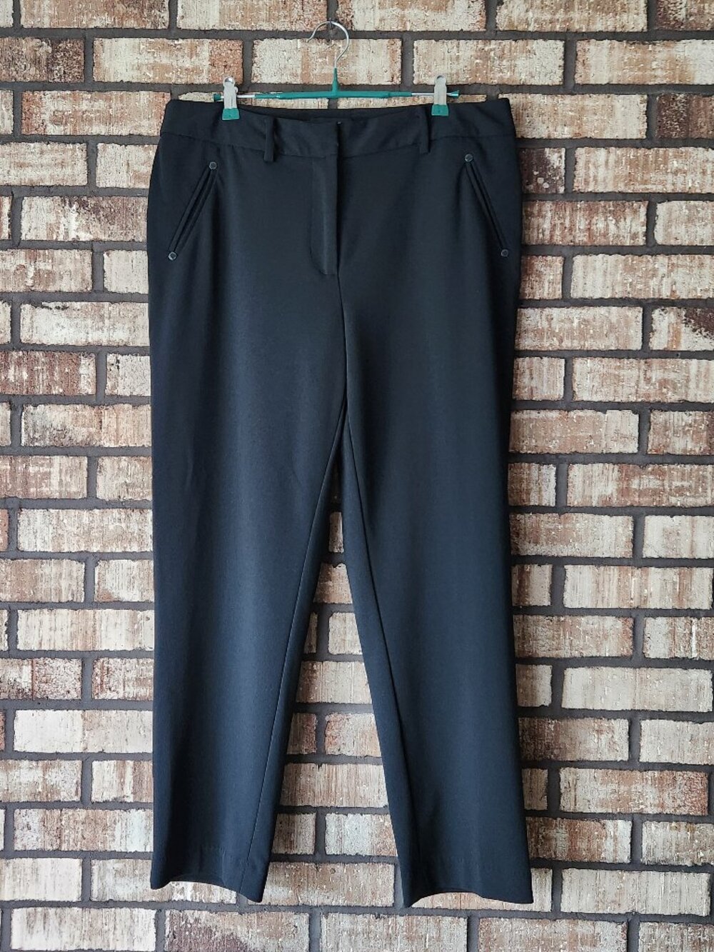 Karl Lagerfeld Black Dress Pant with Zipper and Front Pockets
